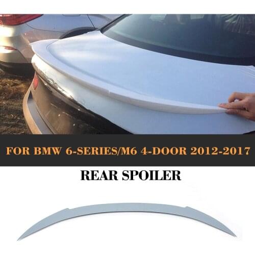 Unpainted Rear Spoiler Auto Racing Car Styling Tail Trunk Lid Lip Wing Body kit for BMW 6 ser F06 F12 2012 UP