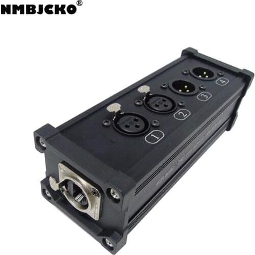 NMBJCKO Snake System - 4ch etherCon to 2 x XLR female & 2 x XLR male Breakout Box Move audio via CAT5 CAT6 networking cables