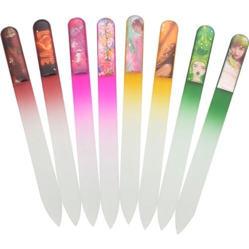 New 1PCS Fashion Nail File Buffing Grit Sand For Nail Art Beauty Makeup Tool Durable Crystal Glass File Manicure Nail Art Tool