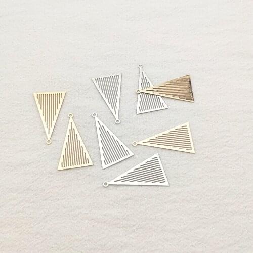 New arrival! Mix color 35x20mm 50pcs Copper triangle-shape Charm for earrings,Earring parts,jewelry findings
