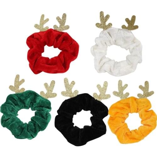 Solid Color Christmas Scrunchies Women Velvet Hair Ties Elastic Hair Bands For Women Girls Sweet Lovely Hair Rope Ties Fashion