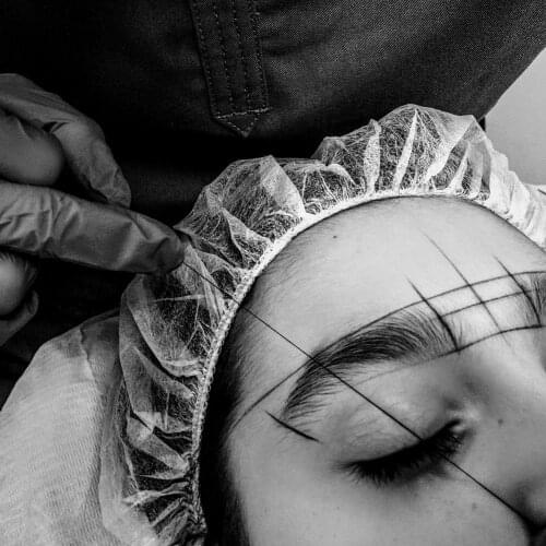 Pre-inked Brow Mapping String Line Eyebrow Tattoo Ruler Accessory Measuring Tool map human faces betterthan any bow mapping tool