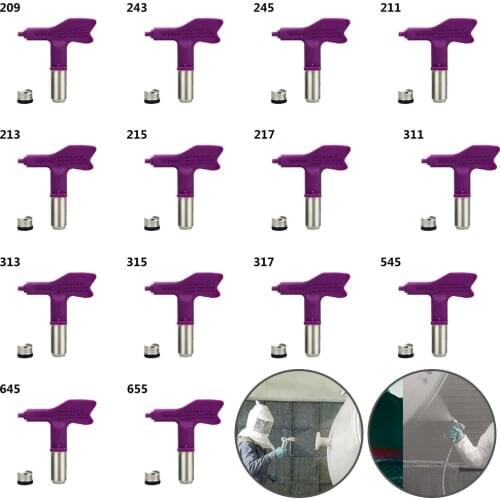 Purple Airless Spray Tip Nozzle Spray Gun Paint Sprayer Fine Finish Seal Nozzle 209 - 655 Airbrush Tip For Paint Sprayer