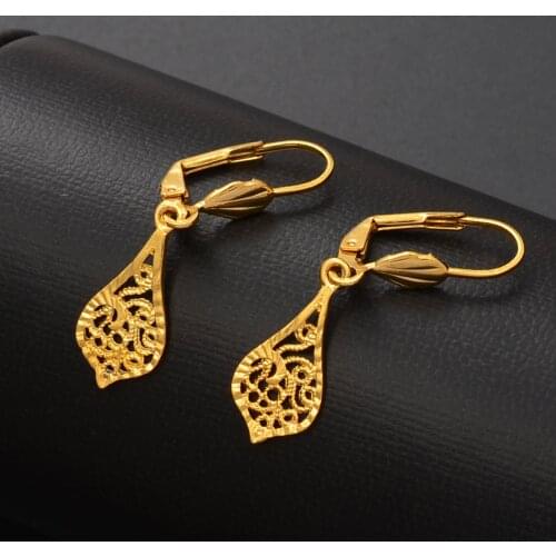 Gold Color Earrings for Women Girls Small Stud Earring Woman Gifts Wholesale Jewelry Accessories #017516