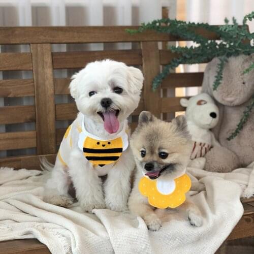 Pet Neckerchief Pet Saliva Towel Cute Cartoon Bear Halloween Knitting Triangle Scarf Cat Collar Dog Cat Accessories Dog Collar