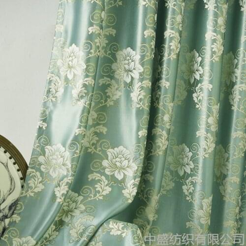The New Type Curtains for Living Room Bedroom High Precision Gold Jacquard Flower Blooming Curtain Material