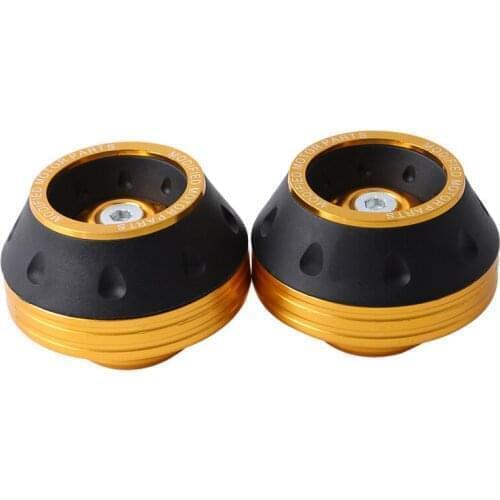 2Pcs CNC Aluminum Alloy Front Fork Wheel Frame Sliders Damping Falling Protection Tool Scooter Car Motorcycle Accessories