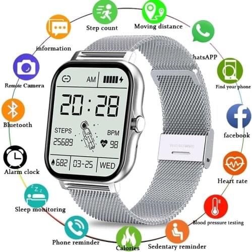 New Fashion Men Smart Watch Women Bluetooth Call Waterproof Mens Smartwatch Fitness Tracker Ladies Watches For IOS Android Phone