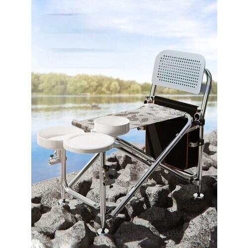 Fishing Chair Fishing Chair Multifunctional Folding Portable Reclining Seat Light Lifting Aluminum Alloy Fishing Stool