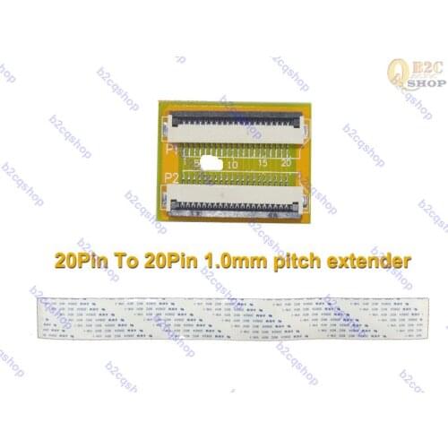 20Pin to 20Pin ZIF 1.0mm pitch connector adapter extension flat FFC FPC cable extender