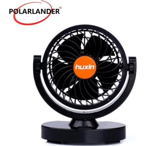 Car Cooling Fan Electric Non-Slip Shaking Head 306°Rotation 4W 4.5W Hot Selling Blue Orange Wind Power DC12V 24V
