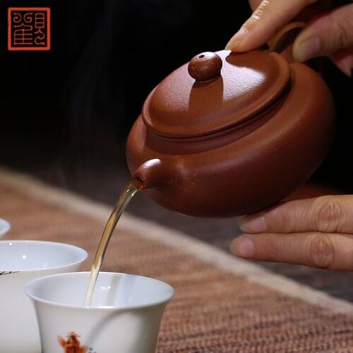 Restoring museum yixing are recommended by hand large capacity domestic kung fu tea tea set down slope mud archaize pot