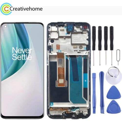 LCD Screen and Digitizer Full Assembly with Frame for OnePlus Nord N10 5G, BE2029