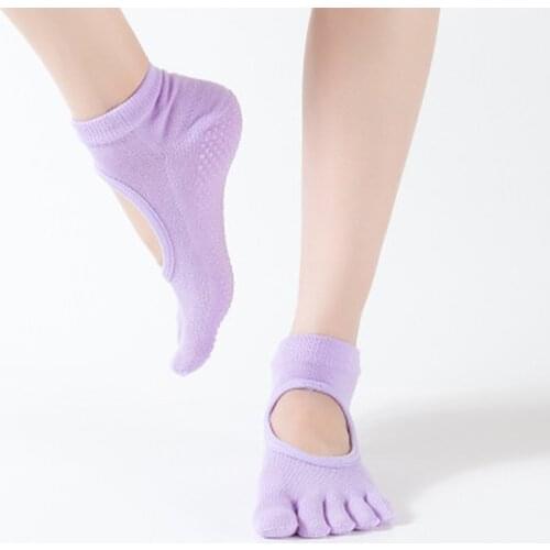 1 Pair Yoga Socks Women Lady Gym Fitness Sports Pilates Socks Anti Slip Professional Slippers Dance Protector Closed Toe Socks