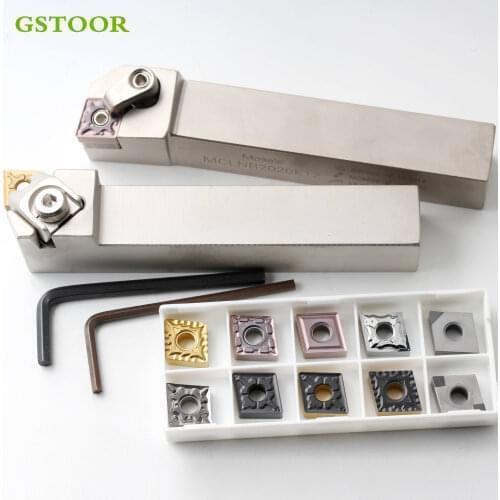 1PC MCLNR1616H12 MCLNL1616H12 MCMNN1616H12 External Turning Toolholder+10PCS CNMG120404 CNMG120408 Carbide Inserts Lathe Cutting