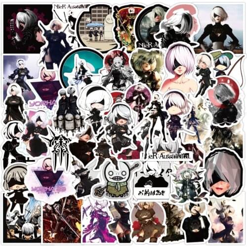 10/30/50pcs NieR Automata Anime Game Stickers Decals DIY Luggage Laptop Phone Guitar Car Helmet Graffiti Sticker Toys For Kids