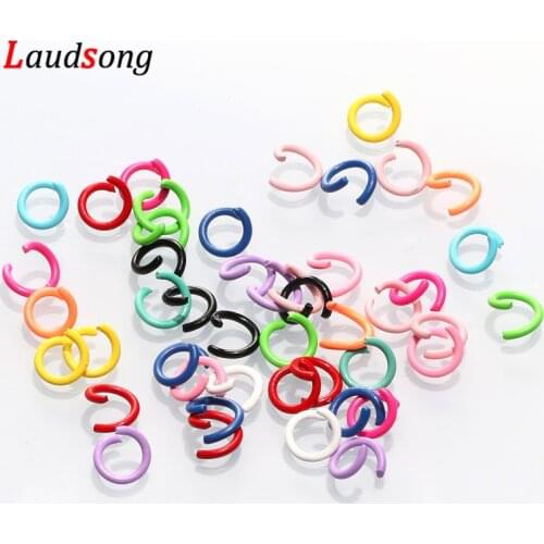 100pcs/lot 1.2x8mm Colorful Metal Open Single Loops Jump Rings Split Ring For Jewelry Making Findings DIY Accessories Supplies