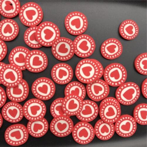 50g Heart Round Polymer Clay Sprinkle For Kids Diy ,Soft Clay For Craft Clay/Nail Art /Scrapbook Decoration DIY , Filler