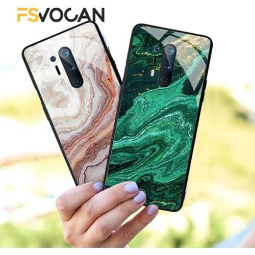 Emerald Green Jade Stone Pattern Phone Case For OnePlus 7 8 9 7T Pro High Fashion Luxury Gold Glitter Marble Protective Cover