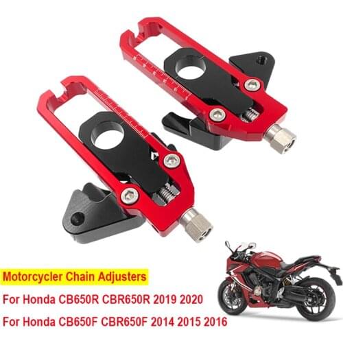 For Honda CB650R CBR650R 19-20 CB650F CBR650F 2014 15 2016 Motorcycler Chain Adjusters with Catena Coil Tensioners Spools Slider