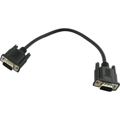 HD 15Pin VGA D-Sub DB15 Short Video Cable Cord Male to Male for Monitor 30cm