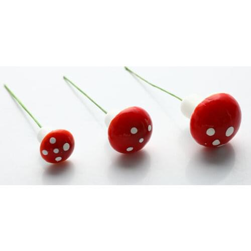 10Pcs Artificial Mini Foam Mushroom Miniatures Fairy Garden Moss Terrarium Crafts Decorations Stakes Craft 2cm 2.5cm 3cm