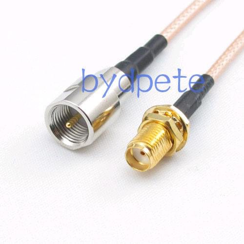 Cable FME male plug to SMA female jack nut bulkhead RG316 Jumper pigtail 4inch~10FT