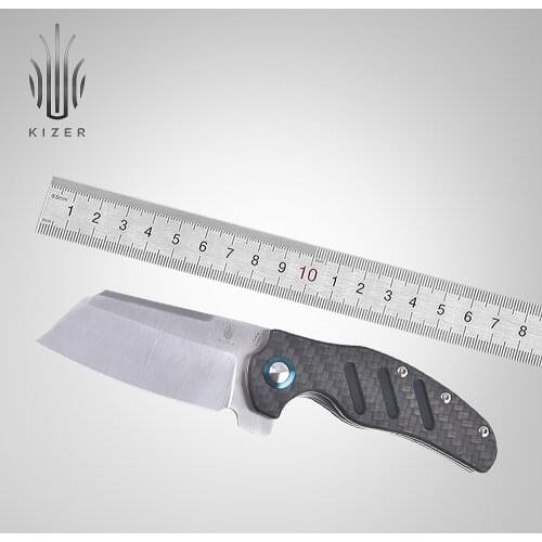 Kizer pocket knife V5488C3 C01C XL big folding cleaver knife outdoor kitchen tools for camping designed by sheepdog