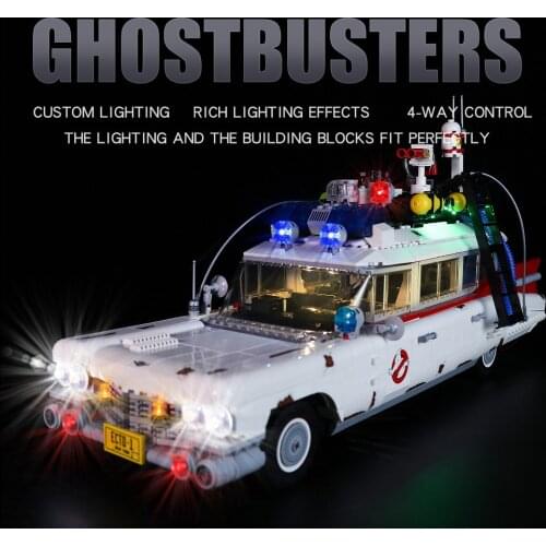 LED Light Kit For 10274 Ghostbuster Ghost hunting Car For Children Educational((LED Included Only, No Blocks)