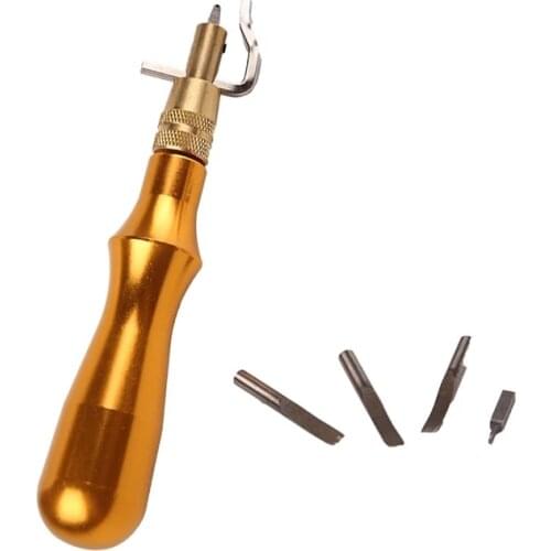 LMDZ 7 in1 DIY Leathercraft Adjustable Pro Stitching GrooverCrease Leather Leather Tool DIY Handmade Practical