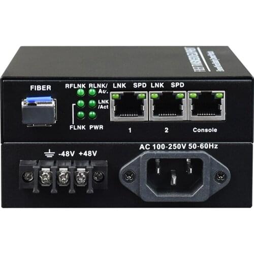 POE 2gigabit ethernet to optic fiber media converter