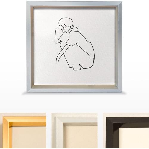 Nordic Square Picture Frame Mounted Oil Painting Frame 6 Inch Narrow Side Aluminum Alloy Photo Frame Picture Frame Wall Hanging