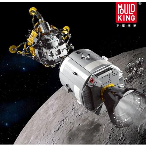 MOULD KING 21006 Stars Toys Wars Apollo Saturn V Lunar Lander Space Model Building Blocks MOC Bricks Kids Toys Birthday Gift