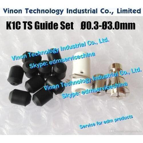 D=0.8mm K1C TS Guide Set (1pc guide+1pc collet+1pc spacer+10pc seal rubber) for Sodc K1C,Charmilles SH2,Madra BT-2 3562018,02240