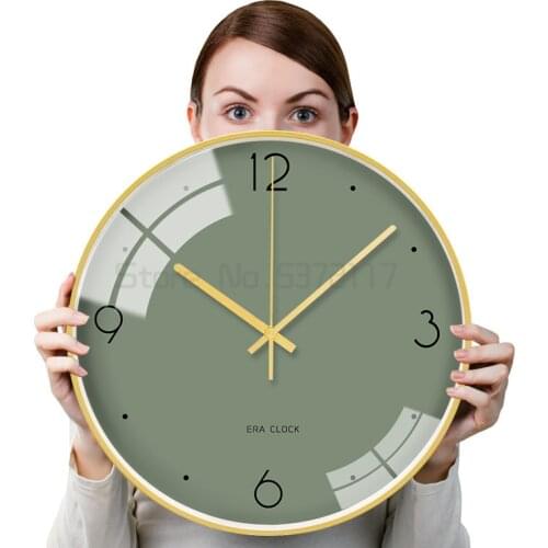 Wall clock Morandi color modern simple art fashion decoration wall clock light luxury small fresh fashion wall clock
