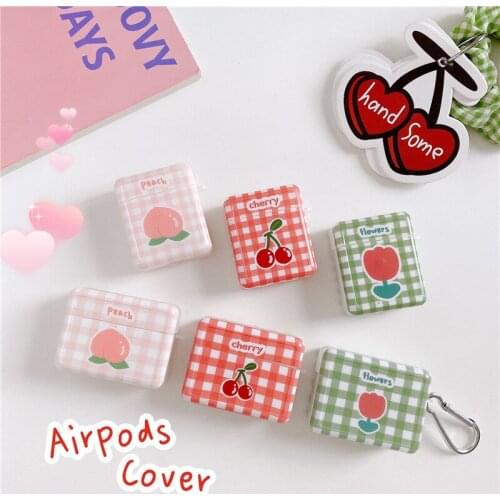 Newest Cherry Peach Earphone Case For Airpods 2 1 Case Pro3 Silicone Bluetooth Wireless Protective Cover For Airpods 2 Shell