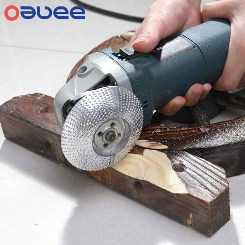 Oauee Wood Grinding Wheel Rotary Disc Sanding Wood Carving Tool Abrasive Disc Tools For Angle Grinder 4inch Bore High Quanlity