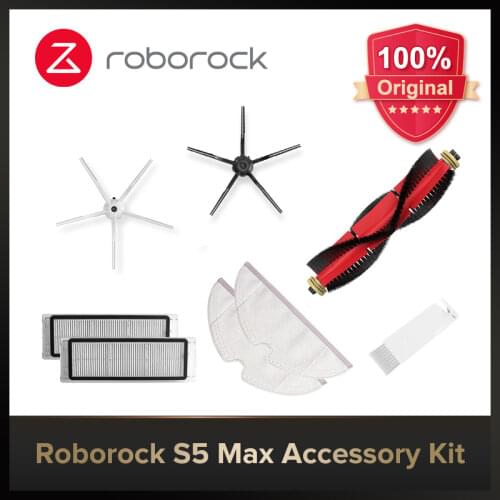 Original Roborock Accessories, Mop cloth, Main Brush, Silicone Side Brush, Washable Filter, For S5 Max S6 S50 S6 Max S4 E4