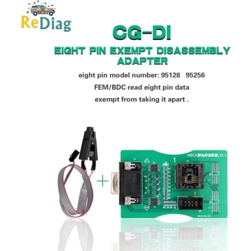 Original 8 Pin Exempt Disassembly Adapter For CGDI Prog For BMW Function FEM/BDC Read 8 Pin Data 95128/95256 Works XPROG 5.74