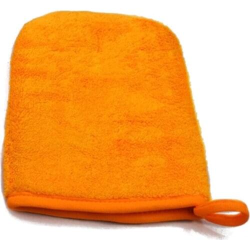 Hangable Car Wash Car Cleaning Mitt Wax Detailing Brush Double side Coral Fleece L41A