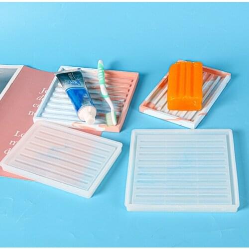 Crystal Epoxy Resin Mold Soap Storage Box Silicone Mould DIY Handmade Crafts Casting Tools