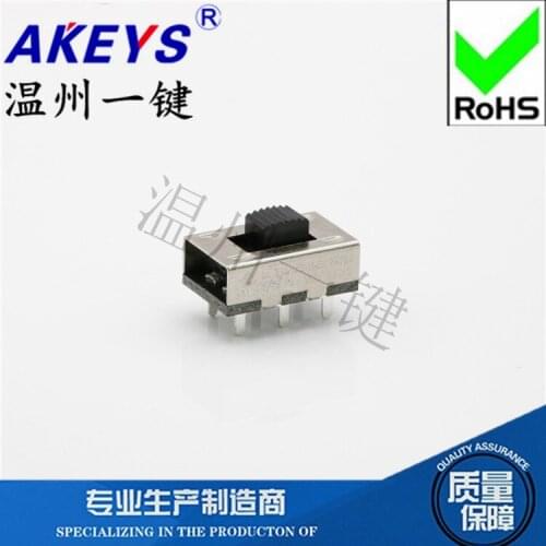 SS-22H01K (2P2T) face steamer switch 22.5*14 Double row 6 pin 2 gear high current toggle switch 3A