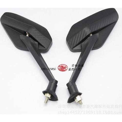 10mm 8mm Universal Motorcycle Mirror Plastic Shell Metal Rod Modification Accessories for Yamaha Suzuki Kawasaki Honda Ktm