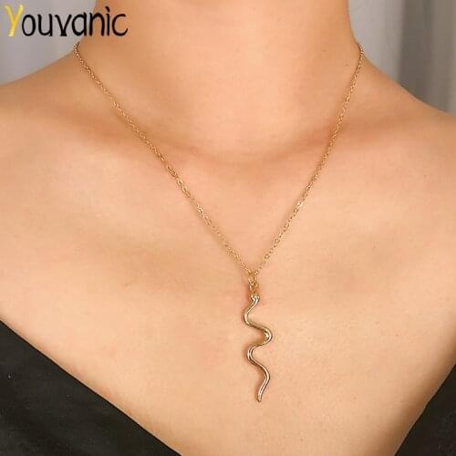 Youvanic Thin Chain Snake Pendant Necklace For Women Punk Clavicle Choker Necklace Neck Collar Fashion Jewelry 2405