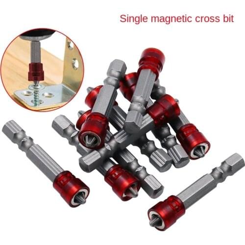 1/5 PCS 48 Mm Tool Steel Phillips Magnetic Screwdriver Bit 1/4 Inch Hexagon Handle with Magnetic Screwdriver Electric Screw Tool