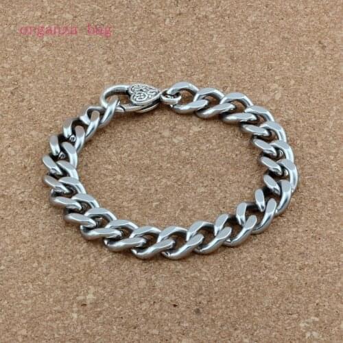 10pcs/lots 11mm Mens Cuban Miami Link Bracelet Stainless Steel Chain Bracelet fashion Men jewelry C-38