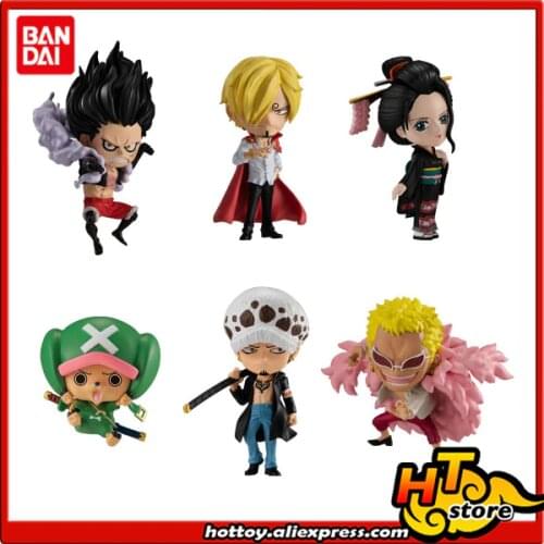 100% Original BANDAI ADVERGE Motion 03 Toy Figure - Set 6 Pcs Luffy Law Sanji Tony Tony Chopper Robin Doflamingo "ONE PIECE"