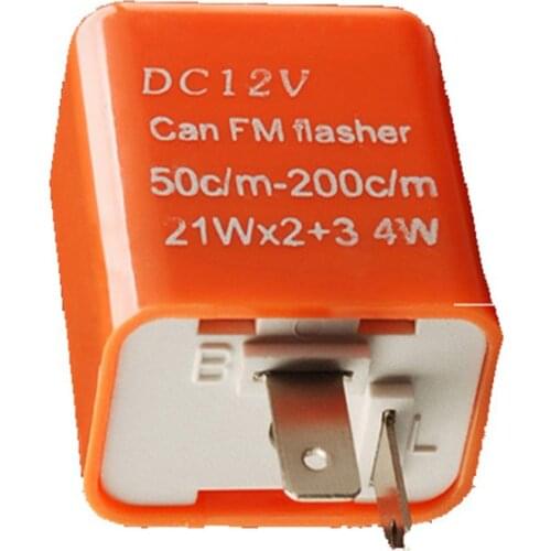 12V 2 Pin Motorcycle Blinker Adjustable LED Flasher Relay Turn Signal Indicator Hyper Flashing