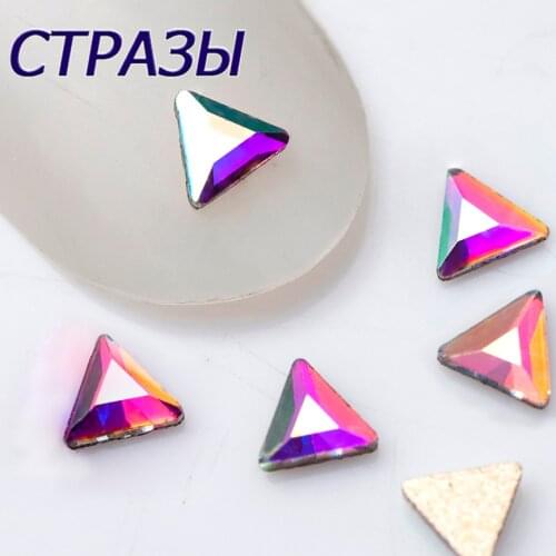 20pcs small triangle Strass nail art rhinestone Crystal AB 3mm fancy crystal stone for DIY 3D nail art decoration