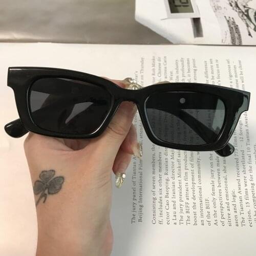 2021 Vintage Small Rectangle Sunglasses Luxury Brand Designer Square Glasses Shades Female De Sol UV400 for Women/Men Sunglasses